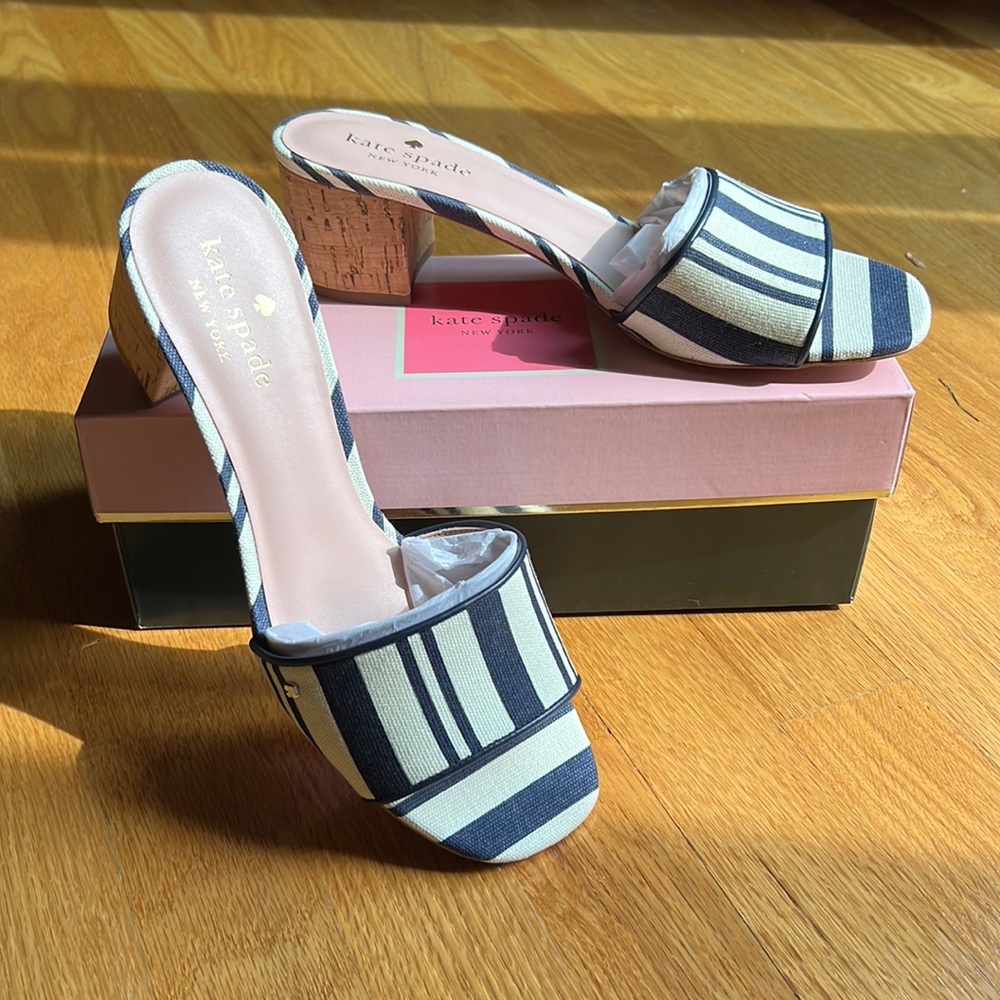 Kate Spade Women’s Navy/Cream summer sandel